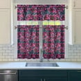 thumbnail image 3 of Farmhouse Wildflower Curtains 36 Inch Short - 3 Panel Vintage Country Set with Bohemian Floral Print, Rod Pocket Window Treatment for Spring Summer, 3 of 6