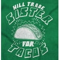 thumbnail image 2 of Will Trade Sister for Taco Funny Food Plus Size Crewneck Graphic Tee Shirt Brisco Brands 3X, 2 of 5