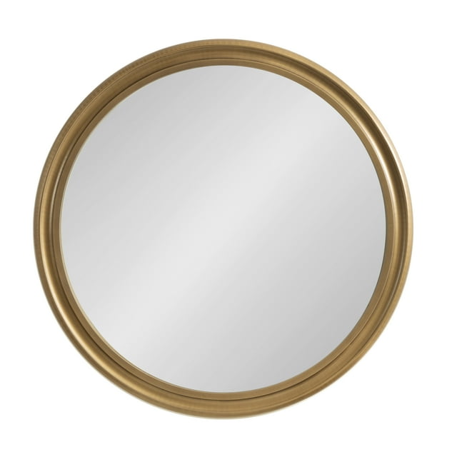Kate and Laurel Mansell Miroir Mural Rond Rond, 28, Or Antique, Beau Miroir Traditionnel en Bois de Forme Circulaire Moderne
