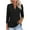 Black, variant on Fall Fashion Must Haves Women's V Neck Solid Color 3/4 Sleeve Essential Top Tees Tshirts Blouse for Versatile Layering and Casual Wear Women Fall Clothes