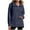 Navy-02, variant on Perfectbot Womens Oversized Sweatshirts Ribbed Quarter Zip Casual Tops Comfy Fall Winter Clothes