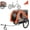 Orange, variant on Wallke Dog Bike Cargo Trailer for eBike, Up to 90 lbs, Tow with Bicycle, Quick Release Aluminum Wheels,Bike Trailer, Flag, Pet Cart Bicycle Carrier, Universal Bicycle Coupler, Collapsible to Store