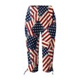 thumbnail image 4 of Womens Relaxed Fit Pants by Generic Summer Casual Drawstring Solid Cropped Cargo Pants, Black, Size XL, 4 of 5