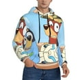 thumbnail image 2 of Johaoi Bluey Print Adult Hoodie Sweatshirt,Pullover Hooded Sweatshirt Aautumn Athletic Hoodie for Men-Large, 2 of 7