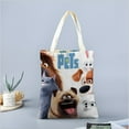 thumbnail image 2 of The Secret Life of Pets Bolso de tela con estampado de lienzo para mujer, bolsa de compras reutilizable y estética, con cremallera interior, regalo para mujer,40*40cm., 2 of 6