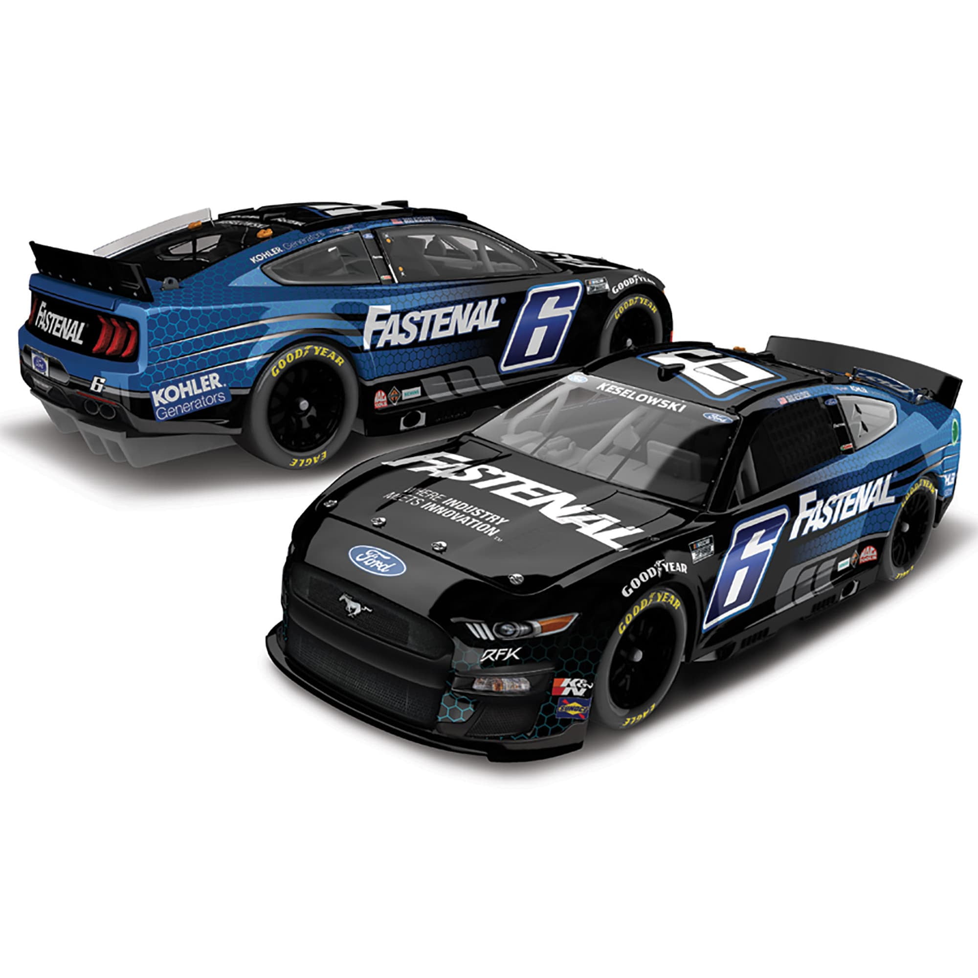 Action Racing Brad Keselowski 2022 6 Fastenal 124 Elite DieCast Ford