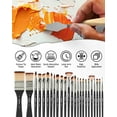 thumbnail image 7 of Nicpro 26pcs Paint Brush Set, Professional Paintbrushes with Palette Knife, Craft Paint Brushes for Acrylic Painting, Oil, Watercolor, Gouache & Canvas, Drawing & Art Supplies for Adults, Artists, 7 of 7