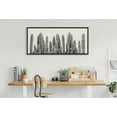 thumbnail image 5 of Kate and Laurel Sylvie Black and White Looking Sharp Cactus Garden Framed Canvas Wall Art by The Creative Bunch Studio, 18x40 Panel Gray, Muted Landscape Art, 5 of 6