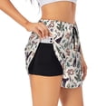 thumbnail image 3 of Lsque Black Cat And Snake Printed Women's Running Shorts with Liner Pockets,Elastic Quick Dry Workout Athletic Gym Yoga Shorts,Womens High Waist Shorts-X-Large, 3 of 9