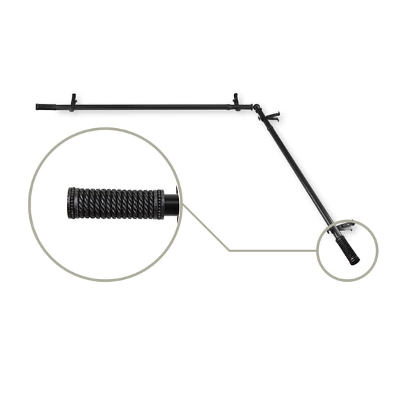 Contemporary Home Living 177.5" Black Solid Contemporary Corner Window Curtain Rod