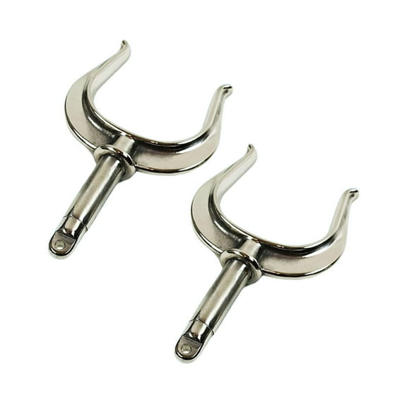 MARINE CITY Shaft Rowlock Oarlock, 316 Stainless Steel, Heavy Duty 1/2" x 5-3/16", Side Mount, Fine Finish, for Rafts, Kayaks Pack of 2
