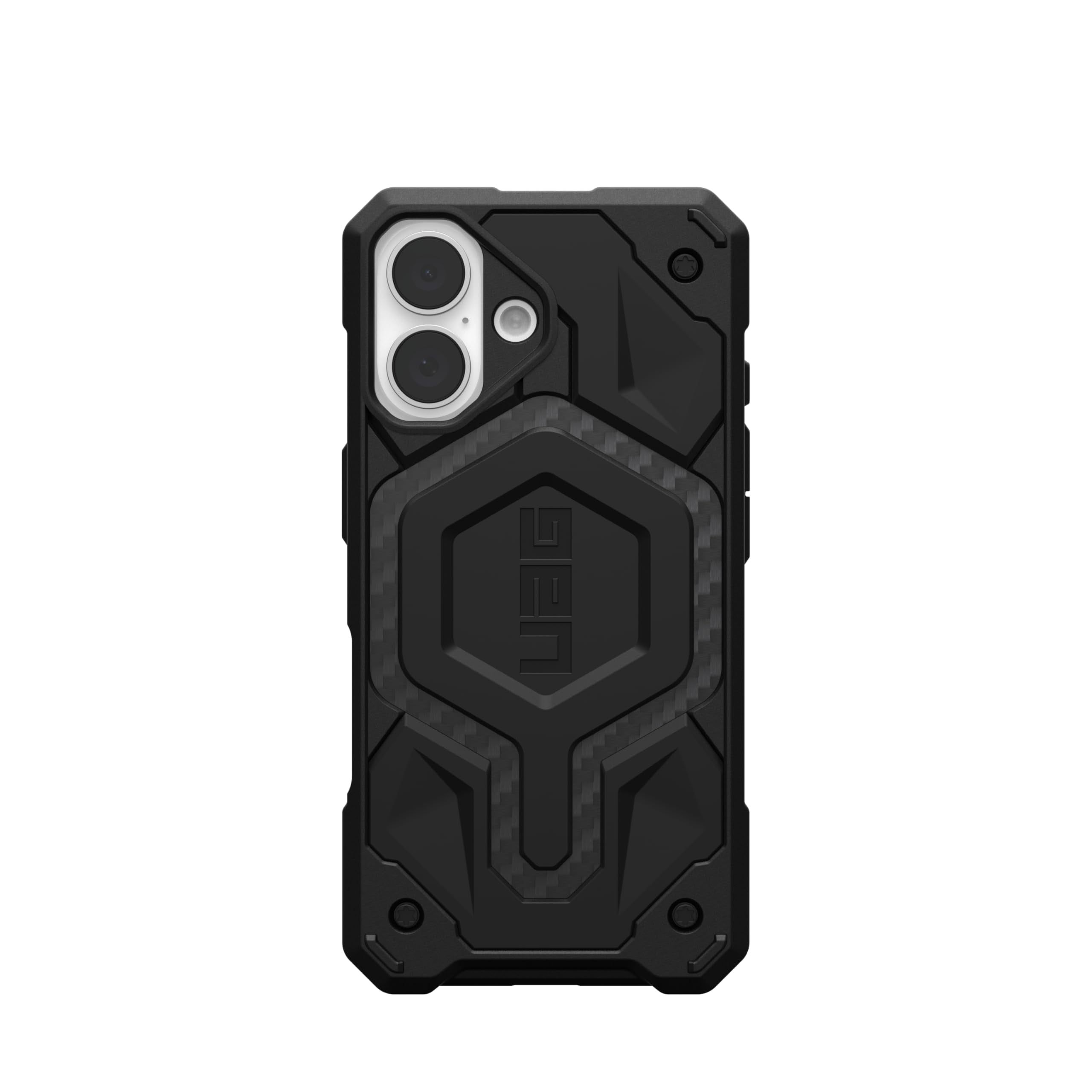 UAG iPhone 16 Case 6.1" Monarch Pro - Compatible with MagSafe Charging Rugged Heavy Duty Shockproof Anti-Slip Military Grade Protective Cover, Carbon Fiber