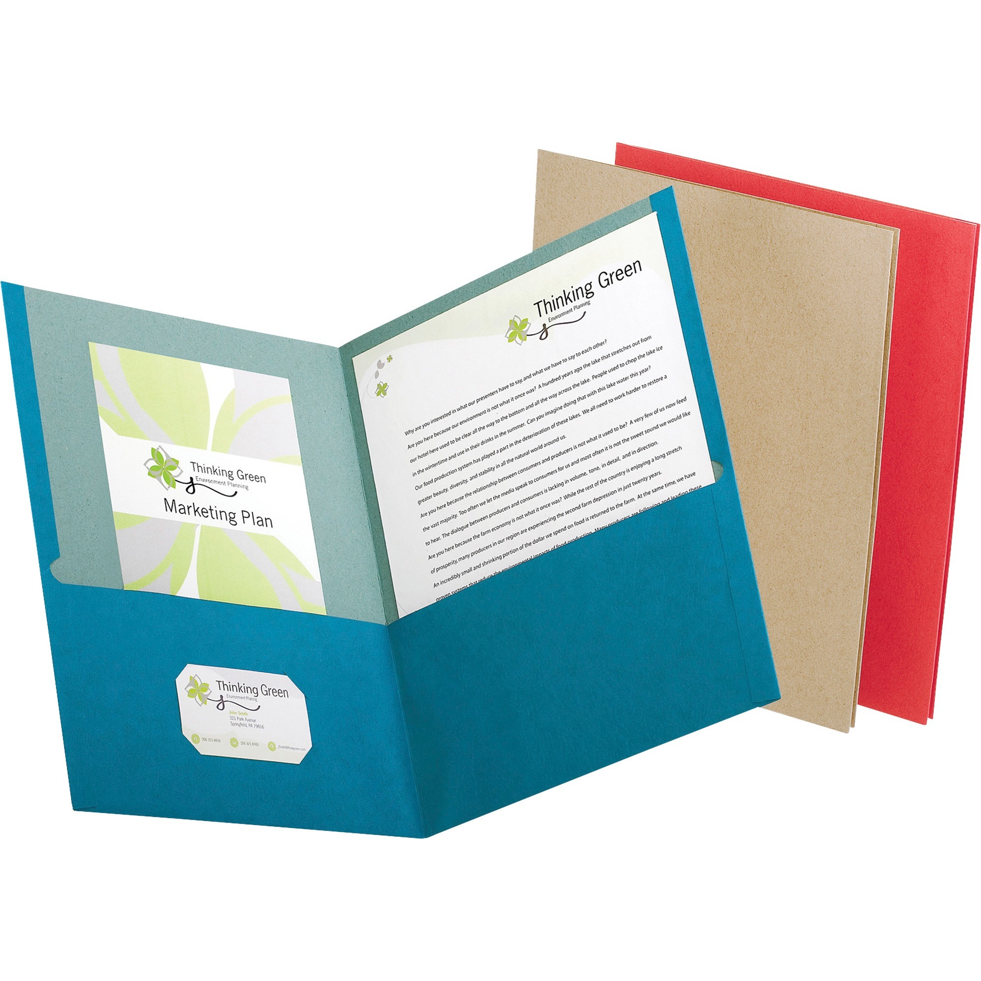 Pendaflex Oxford EarthWise Recycled Twin Pocket Folders, Assorted, 25 / Box (Quantity) Walmart