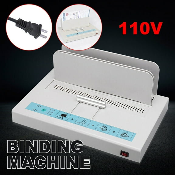 110V Thermal Binding Machine Hot Glue Binding Machine A4 Document Heat Binder for study rooms, offices