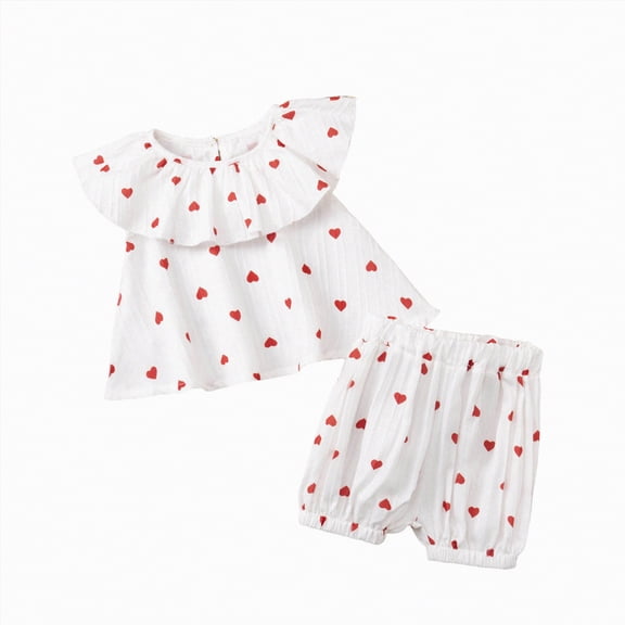 Yindaity Baby Clothes for Girls Infant Baby Girl Clothes Romper Shorts Set Floral Summer Outfits Cute Baby Clothes Girl(White,4-5 Years)