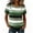 Army Green, variant on Womens Striped Short Sleeve Reglan Shirts Color Block Crewneck Spliced Blouse with Buttons Trendy Going Out Summer Outfits 2026