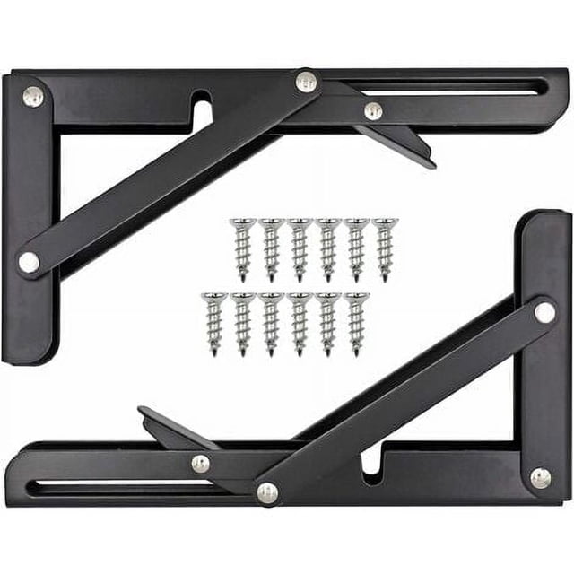 Soporte de estante plegable, estante de pared plegable, soporte plegable, consolas de carga pesada y soportes para estantes utilizados para banco de trabajo, estante, 8 pulgadas