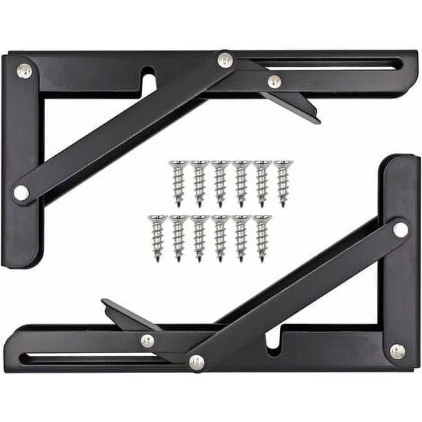 Soporte de estante plegable, estante de pared plegable, soporte plegable, consolas de carga pesada y soportes para estantes utilizados para banco de trabajo, estante, 8 pulgadas