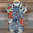 thumbnail image 5 of VerPetridure American Flag Stars Stripes Shirts for Women 4th of July Patriotic Shirt Cute Graphic Blouse USA Flag Tops Summer Tee, 5 of 5