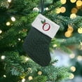 thumbnail image 2 of Tyidzon Christmas Stockings with Initials, 7.8 Inch Small Embroidered Knit Christmas Stocking,Xmas Stocking for Kids, Holiday and Family Stocking for Fireplace or Party Decorations Green, 2 of 6