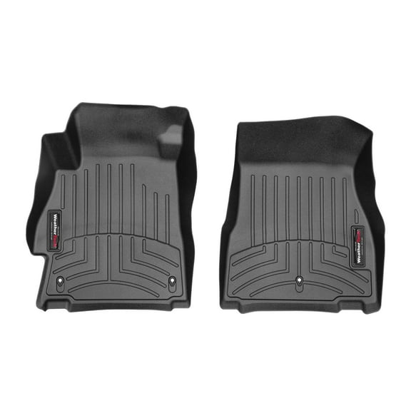 WeatherTech Custom Fit FloorLiners compatible with 2020-2025 Nissan Versa - 1st Row (Driver & Passenger), Black
