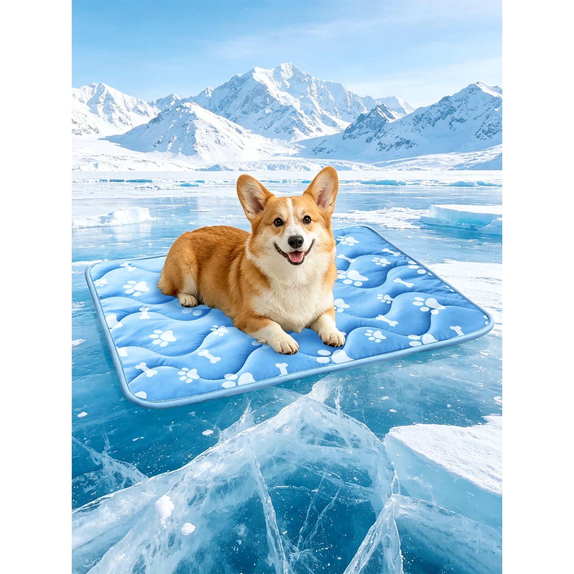 Dog Cooling Mat for Dogs & Cats, 30" x 20" Cooling Pad for Small to Medium Dogs, Waterproof Color-Changing Arc-Chill Tech (Q-Max>0.5) for Long-Lasting Cooling, Washable & Non-Toxic