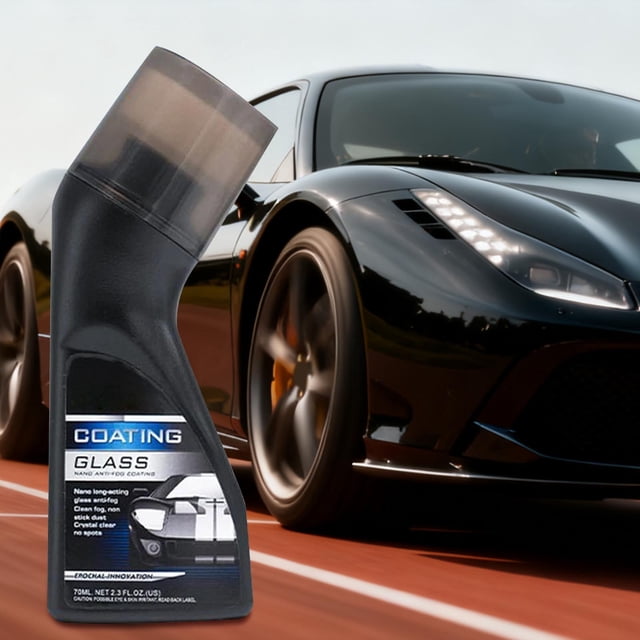 Uscallm Anti-Fog Glass Coating For Cars Windshield 90ml Long-Lasting Interior Fog Prevention Spray Kit With Built-In Sponge Applicator Reduces Glare For Safer Night Driving