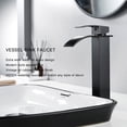 thumbnail image 5 of Modern Single Handle Waterfall Bathroom Sink Faucet with Deck Plate for 1 or 3 Holes, Utility Farmhouse Remodel for RV Camper, 5 of 8