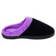 thumbnail image 2 of ComfyFeet Everything Comfy Black and Purple Slipper Clog Slipper - Large, 2 of 7