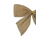 thumbnail image 5 of Northlight Buffalo Plaid and Burlap 2-Loop Christmas Bow Decorations - 5.5" - Pack of 6, 5 of 6