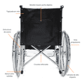 thumbnail image 3 of Silla De Ruedas Plegable de Traslado Compacta Con Freno Negra, 3 of 7