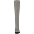 thumbnail image 6 of BLISSFUL STEP Women's Block Heel Thigh High Boots Lace up Over Knee High Boots Grey 8.5, 6 of 7