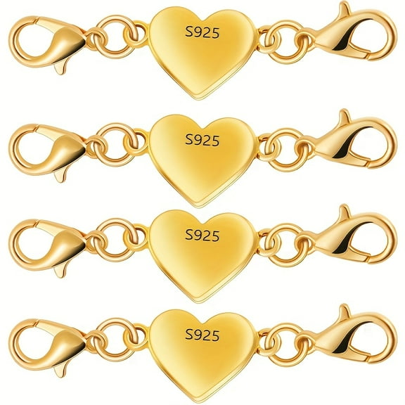 Heart-Shaped Magnetic Necklace Clasps And Closures, Magnetic Clasp Converter For Jewelry Making Supplies, Chain Extender Connector For Necklace Bracelet