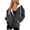 Black Leopard, variant on Pine Trees Pinecone Print Women’s Oversized Sweatshirt Y2K Zip Up Hoodie Long Sleeve Hoodies Fall Winter Fashion Hooded Jacket with Pocket, Size L