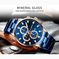thumbnail image 5 of Resicozy Watches for Men Fashion Quartz Wristwatch Business Watches with Round Dial 2026 Blue, 5 of 6