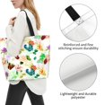 Adobk Floral Vintage Print Stylish Canvas Tote Bag with an External