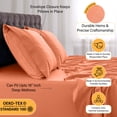 thumbnail image 5 of Lux Decor Collection Twin XL Size 4 Piece Sheets Set - Microfiber Deep Pocket Bed Sheets & Pillowcases - Coral, 5 of 11