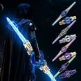thumbnail image 2 of Light Up Sword, Fire Spin Sword Double-Edged Lightsaber, Double-Headed Telescopic, for Rave, Cosplay & Display, 2 of 8