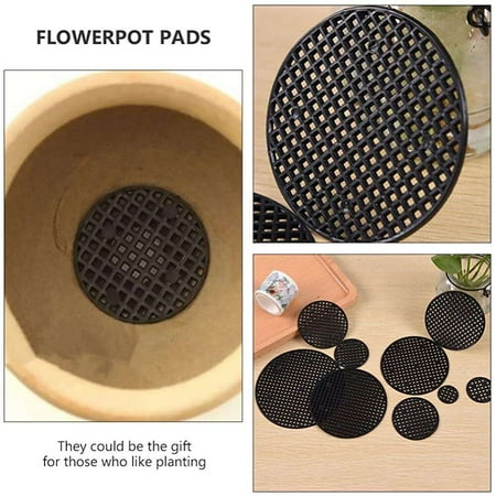 Crday 36 Pcs Flower Pot Hole Mesh Pad Round Drainage Hole Screens ...