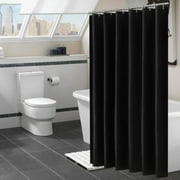PATIO_PEACE_INC Solid Waterproof Mildew Resistant Fabric Shower Curtain Liner, 70"x70", Black