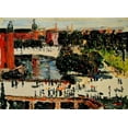 thumbnail image 2 of Kandinsky, Wassily 32x24 Black Ornate Wood Framed with Double Matting Museum Art Print Titled - Amsterdam-view from a window 1904, 2 of 4
