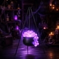 thumbnail image 7 of Halloween Witch Cauldron Decoration with LED Lights and Sound Effects, Spooky Fog Effect, Plastic Multicolor Prop for Indoor Party, Home Mantel, Kitchen, 31.49x22.24 Inch, 7 of 7