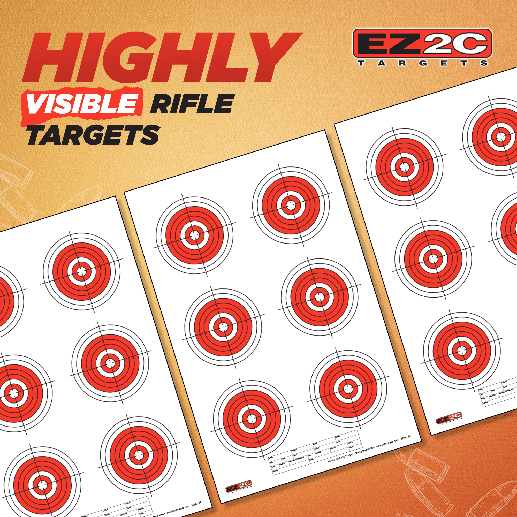EZ2C Targets : Paper Targets 50 Pack 11"x17"
