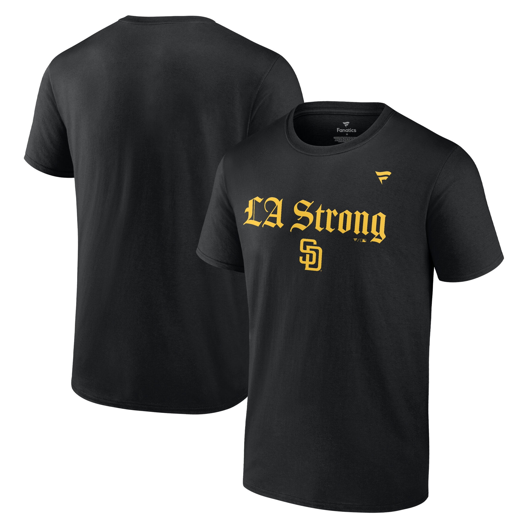 Unisex Fanatics Black San Diego Padres LA Strong T-Shirt