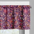 thumbnail image 5 of Ambesonne Floral Valance & Curtain, Garden Flora and Paisley, 55"x24", Purple and Dark Coral, 5 of 7