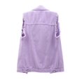 thumbnail image 3 of Women Classic Washed Denim Vest Ladies Sleeveless Solid Color Button Down Jean Jacket S-5XL, 3 of 7
