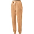 thumbnail image 2 of A2Y Women's Soft Fleece Drawstring Elastic Waist Stretch Pockets Joggers Sweatpants Camel XL, 2 of 3