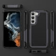 thumbnail image 5 of ELEHOLD for Samsung Galaxy S22 5G 2022 Fit Case, Military-Grade Dual Layer Raised Frame Screen & Camera Lens Protective Armor Hybrid PC+TPU Anti-Drop Shockproof Slim Rugged Case,Gray, 5 of 8