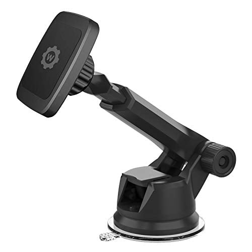 WixGear Universal Magnetic Car Mount Holder, Windshield Mount and Dashboard Mount Holder for Cell Phones and Tablets with Long Arm New Version Telescopic Arm