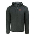 thumbnail image 2 of Men's Cutter & Buck Heather Charcoal Cleveland Guardians Mainsail Full-Zip Hooded Jacket, 2 of 3